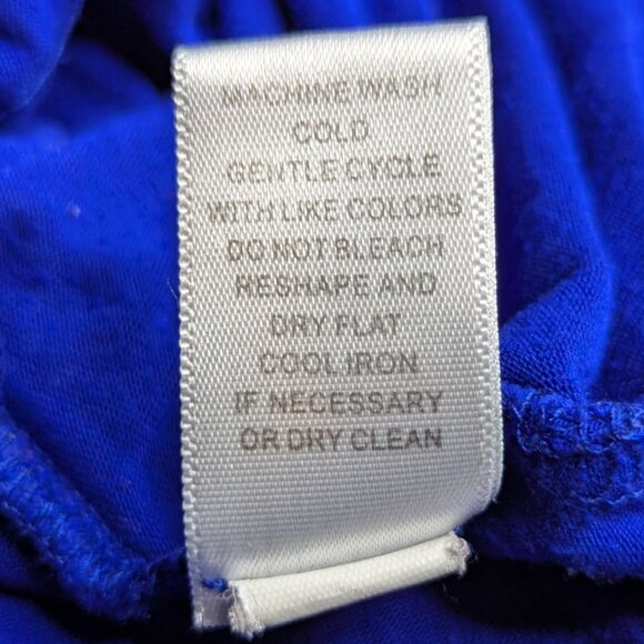 Cable & Gage Elegant Royal Blue Long Sleeve Knit V-Neck Top Size Small - Picture 10 of 14